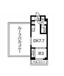スバシエベルタ板橋本町 1DKの間取図画像