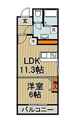 アルトピアーノ 1LDKの間取図画像