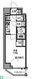 S-RESIDENCE王子east 1Kの間取図画像