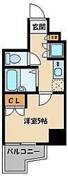 スパシエエル・ヴィエント・アース板橋タワー 1Kの間取図画像