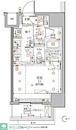 クレイシア・ヴァースクレイシアIDZ王子マークプレイス 1Kの間取図画像