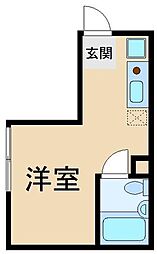 TCRE東十条 ワンルームの間取図画像