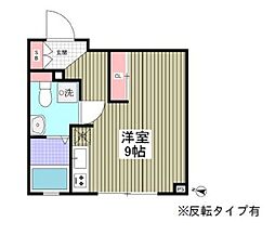 ルナーリア ワンルームの間取図画像