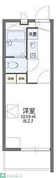 レオパレスエアフォルク 1Kの間取図画像