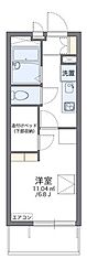 レオパレスサンマリー3 1Kの間取図画像