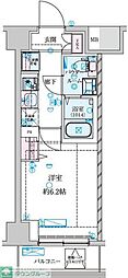 GENOVIA 南鳩ヶ谷 1Kの間取図画像