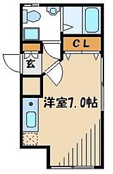 ハイグローブ東十条 ワンルームの間取図画像