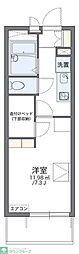レオパレス喜沢美園 1Kの間取図画像