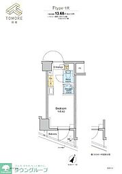 TOMORE田端 ワンルームの間取図画像