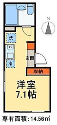Glanz本駒込 ワンルームの間取図画像