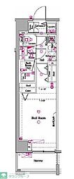 GRANDTRUTH中板橋 1Kの間取図画像