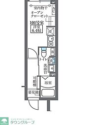 COCOCUBE板橋本町 ワンルームの間取図画像