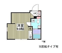 ルナーリア ワンルームの間取図画像
