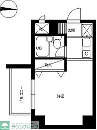 スカイコート戸田公園3 ワンルームの間取図画像