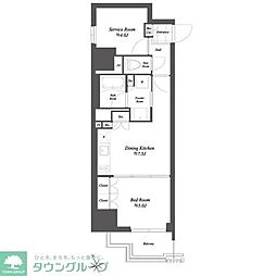 ブランシエスタ浅草雷門 10階1SLDKの間取り