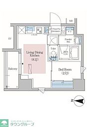 アーバネックス錦糸公園II 12階1LDKの間取り