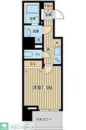 プライムアーバンとうきょうスカイツリー 4階1Kの間取り