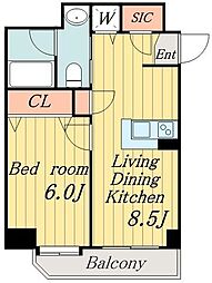 ＵＮＲＥＶＥ秋葉原 5階1LDKの間取り