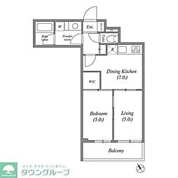 ＡＣＰレジデンス文京春日 1階2DKの間取り