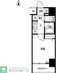 ルクレ錦糸町 10階1Kの間取り