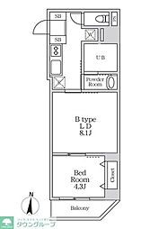 ラヴィエール錦糸公園 7階1LDKの間取り
