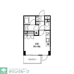 ドルフ後楽園ステーションフロント 11階ワンルームの間取り