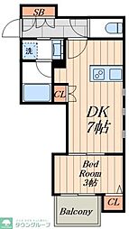 東京メトロ半蔵門線 住吉駅 徒歩9分の賃貸マンション 5階1DKの間取り