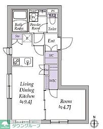 アトリオフラッツ日暮里 5階1LDKの間取り