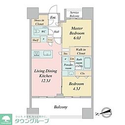 グランカーサ町屋 8階2LDKの間取り