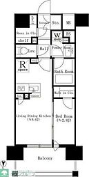 オーベルアーバンツ両国 6階1LDKの間取り