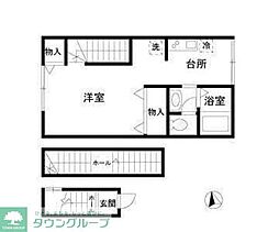 ラターシュ本郷 3階1Kの間取り