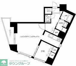ＤｅＬＣＣＳ白山 5階1LDKの間取り