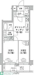 ティモーネプレミアム押上イースト 2DKの間取図画像