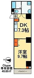OrchidResidence両国2 1LDKの間取図画像