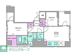 RESIDIA御茶ノ水PLACE 1SDKの間取図画像