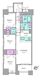 レジディア日本橋馬喰町 3LDKの間取図画像