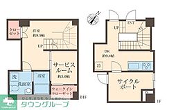 スフィア日本橋富沢町 1SDKの間取図画像