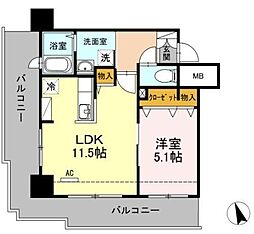 ブリスキューブ 1LDKの間取図画像