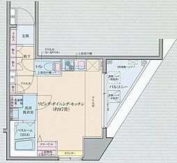 ロアール茅場町 ワンルームの間取図画像