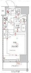 ARTESSIMOCRUCE 1Kの間取図画像