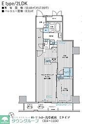 栖浅草蔵前 2LDKの間取図画像