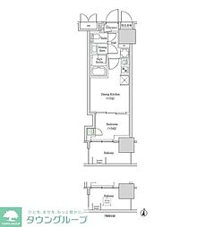 ブルックサイドレジデンス木場 1DKの間取図画像