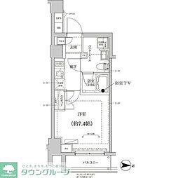 クレアルプレミア大島 1Kの間取図画像