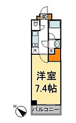 N35イースト 1Kの間取図画像