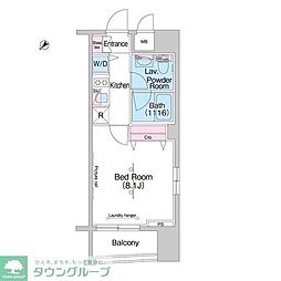 COMFORIA東日本橋 1Kの間取図画像