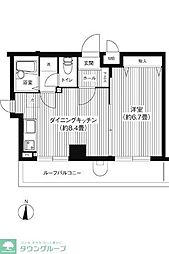 コモード寺山 1DKの間取図画像