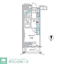 パークアクシス錦糸町レジデンス 1Kの間取図画像