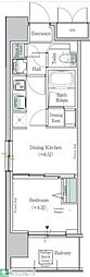 ワンルーフレジデンス台東根岸 1DKの間取図画像