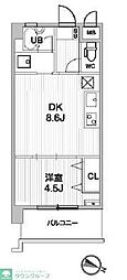 ウィルテラス押上 1DKの間取図画像