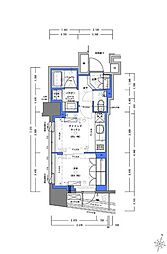 Dimus大手町NORTH 1DKの間取図画像